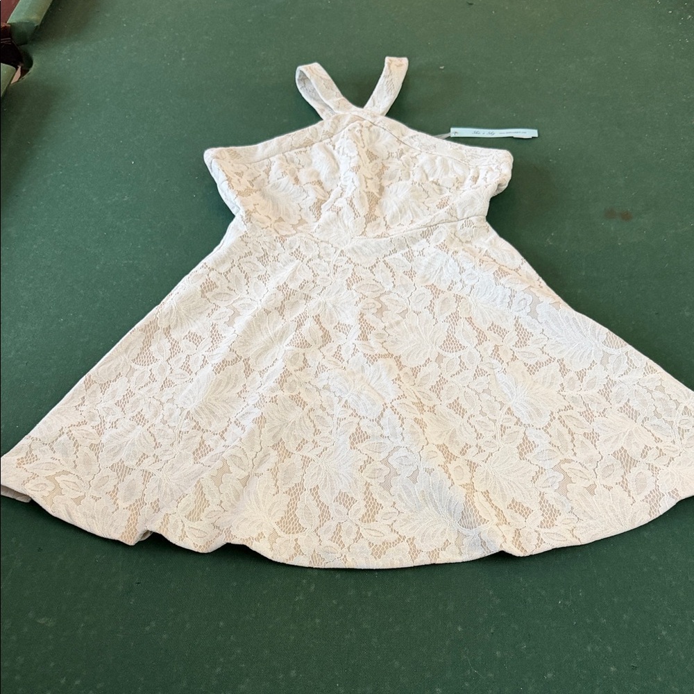 She + Sky Cream Lace Maxi Dress. CAJA # 1. D